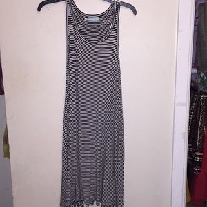 Dark blue and white dress